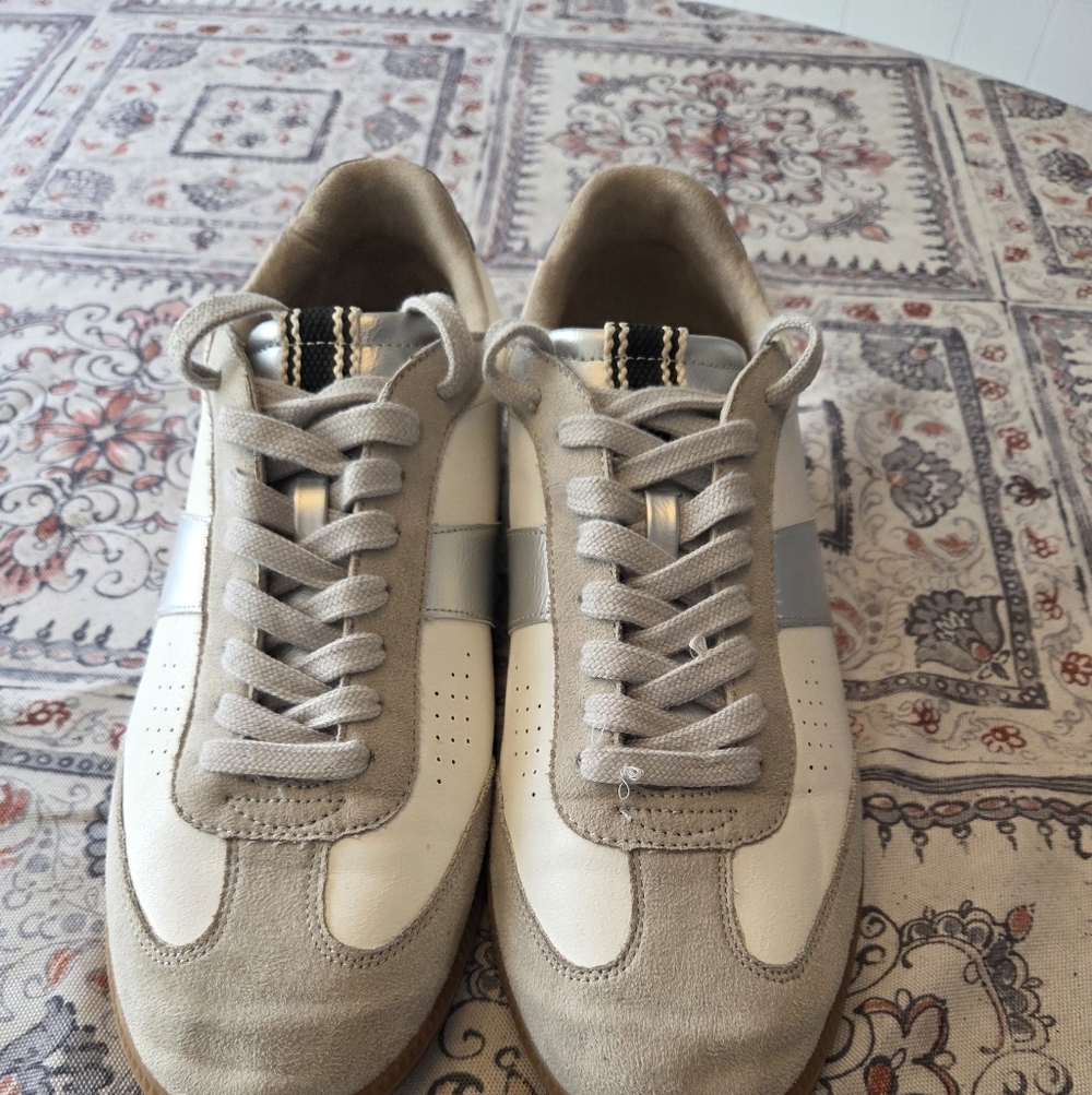 ShuShop Sidney Silver Womens Metallic Fashion Sneakers Old Skool Sz 9